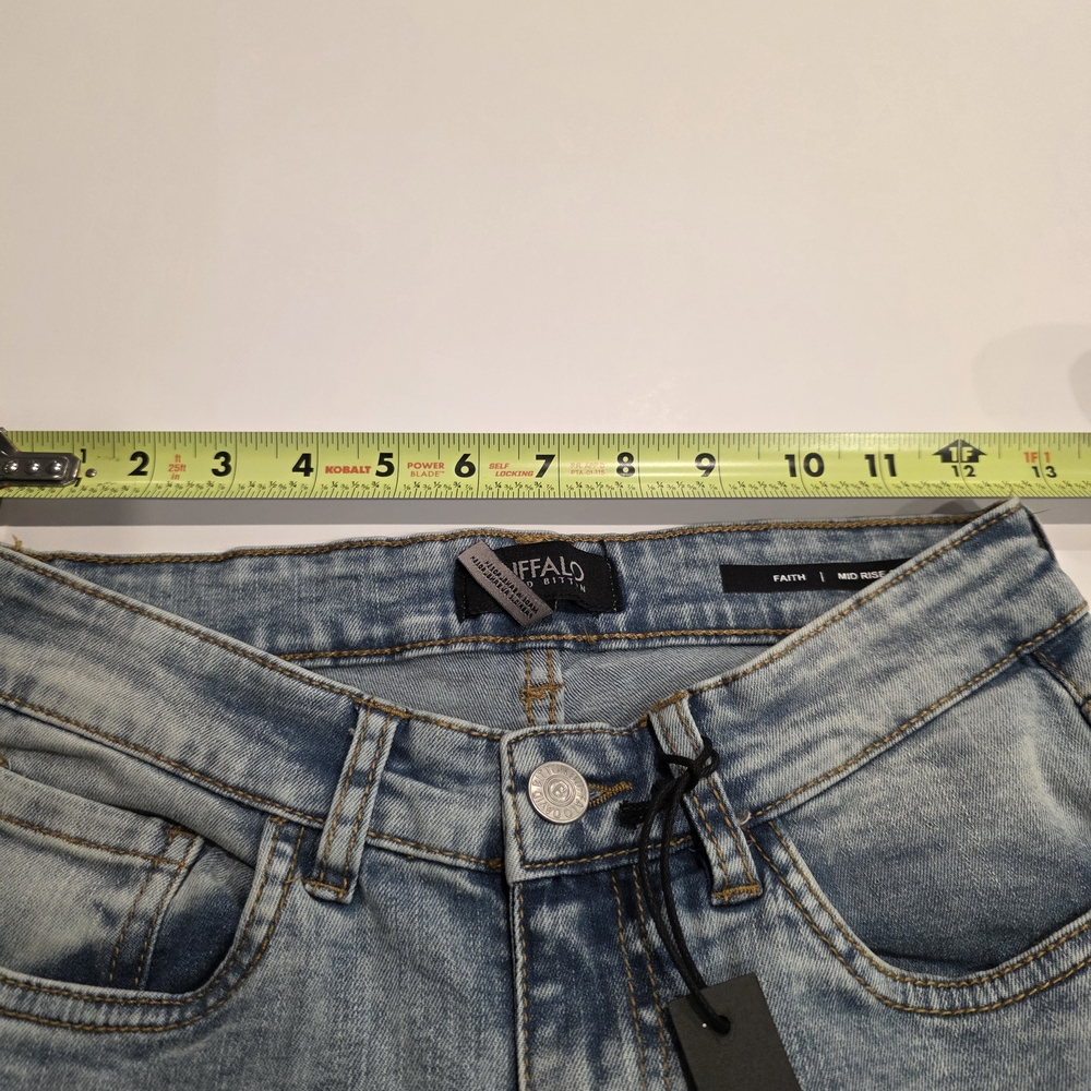 NWT Buffalo David Bitton Faith Mid Rise Skinny Jeans Size 27 - Picture 6 of 13
